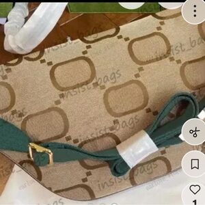 Green and Tan Women's Bag
